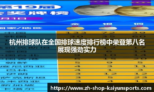 杭州排球队在全国排球速度排行榜中荣登第八名展现强劲实力